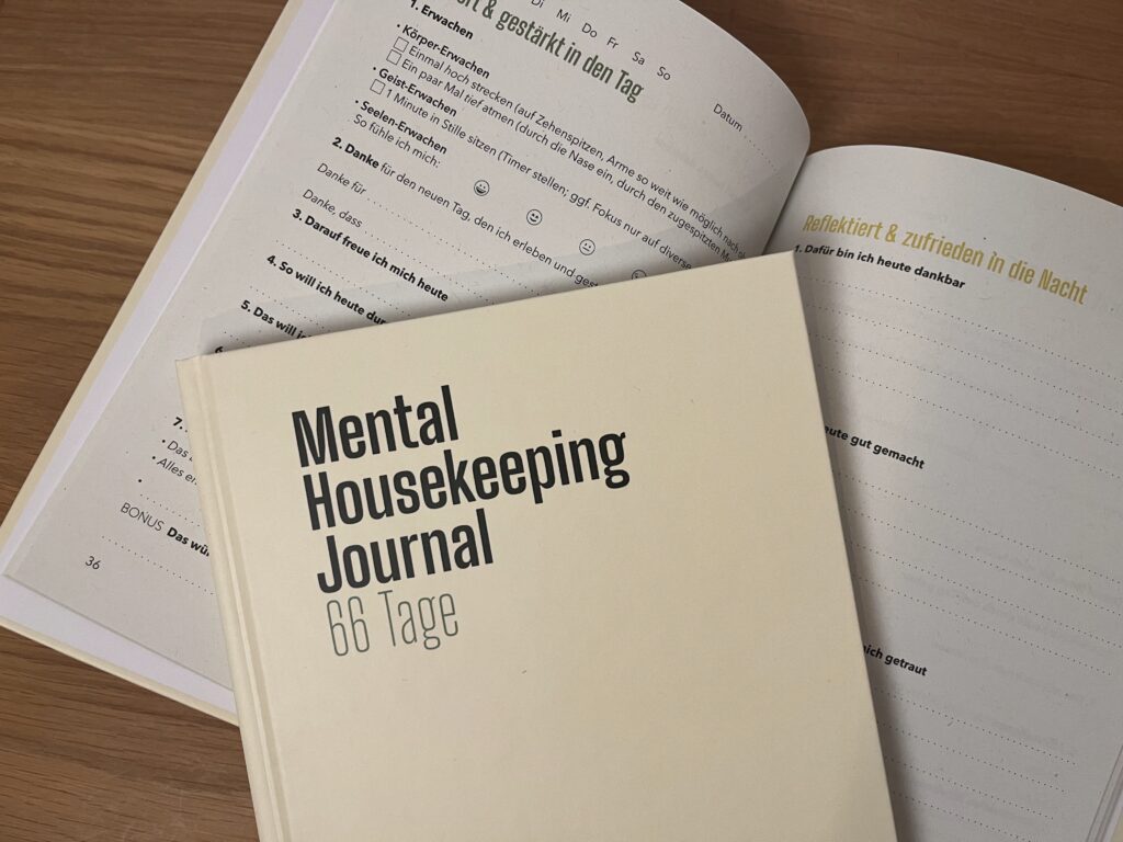 Mental Housekeeping Journal für 66 Tage in gelb